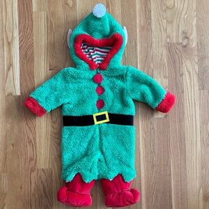 3-6M Christmas Elf Fleece One Piece